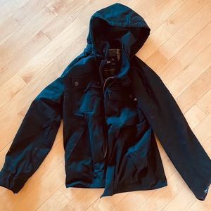 Lost Long Trench Coat, Black/Flannel, (L)